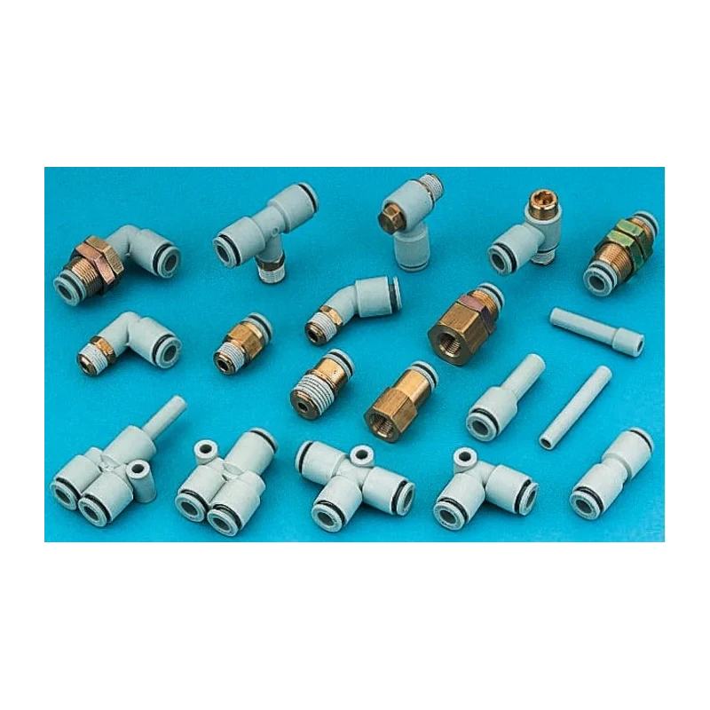 SMC Pneumatic Plug Fitting Polybutylene Terephthalate, Polypropylene, Brass 8 Connection Size 1 Mpa KQ2P-08