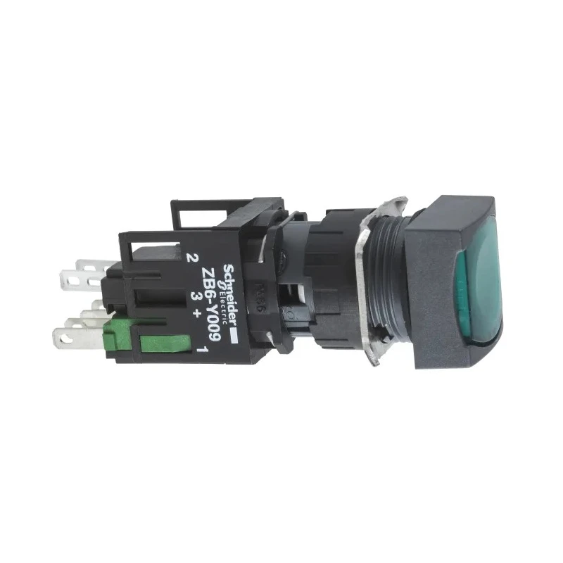 Schneider Electric Harmony XB6 Series Illuminated Push Button Switch, Latching, Panel Mount, 16 mm Cutout, SPST XB6CF3B1B