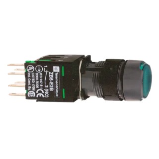 Schneider Electric Harmony XB6 Series Illuminated Latching Push Button Switch, Panel Mount, 16 mm Cutout, SPST XB6AF3B1B