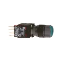 Schneider Electric Harmony XB6 Series Illuminated Latching Push Button Switch, Panel Mount, 16 mm Cutout, SPST XB6AF3B1B