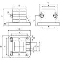 Rose+Krieger Base Clamp Connecting Component for Strut Profile 30 mm, Groove Size 56 mm, Round Tube Size 30.3 mm 13300005020
