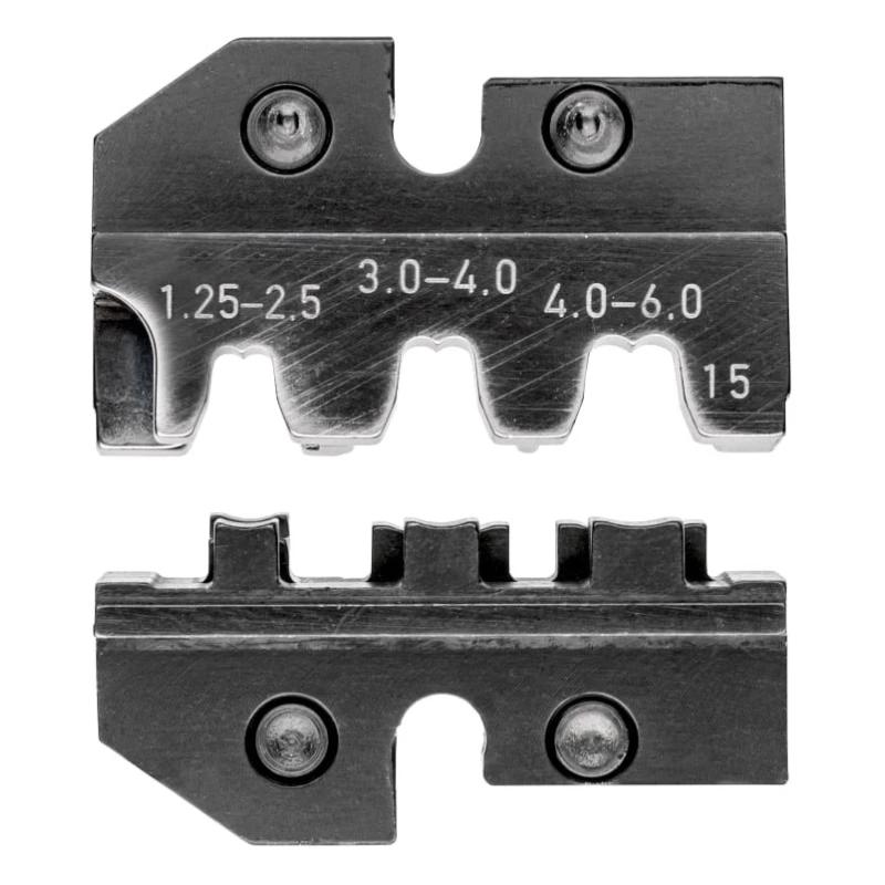 Knipex Crimp Die Set Coaxial Type, Insulated, 3 to 6/1.25 to 2.5 mm², Black, 2 Pieces 97 49 15