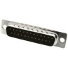 ITT Cannon 25 Way Straight 2.77 mm Pitch Panel Mount D-Sub Connector, 5A, 400V, Steel Housing, Gold over Nickel 119998-2832