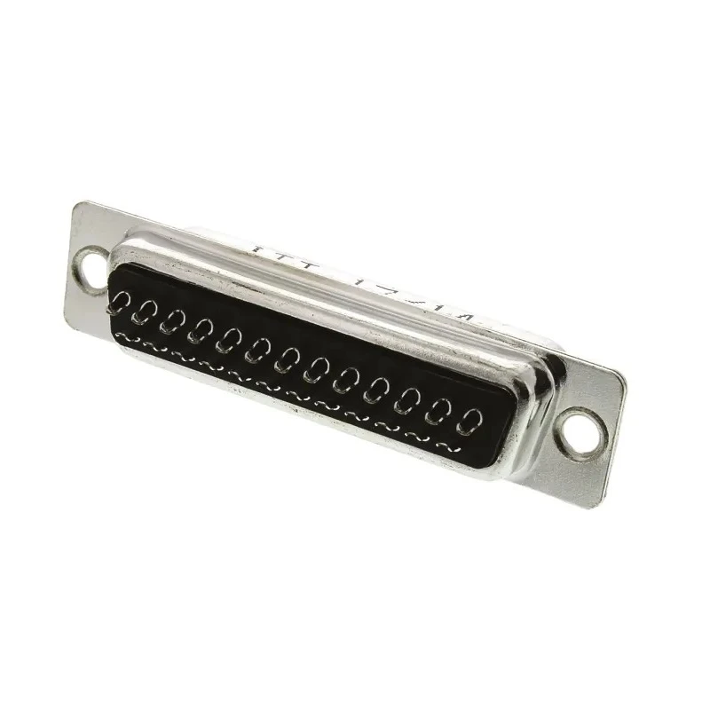 ITT Cannon 25 Way Straight 2.77 mm Pitch Panel Mount D-Sub Connector, 5A, 400V, Steel Housing, Gold over Nickel 119998-2832