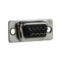 ITT Cannon ZDF 9 Way Straight 2.84 mm Pitch Panel Mount D-Sub Connector Female 119998-2835