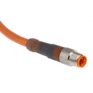 Lumberg Automation Sensor Actuator Cable Male 3-Way Straight Connector, Polyvinyl Chloride Jacket, 2m RSMV 3-06/2M