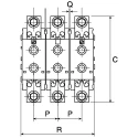 Mersen NH Series Polyamide Tag Fuse Holder Terminal Cover IP64 IP40 VDE EAC M222513 / BB00TS