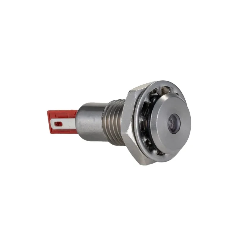 Bulgin Red Panel Mount Indicator with Recessed Bezel IP67, 12V DC, 30mA, Circular Lens, 41.2mm Length DX0505/RD/12