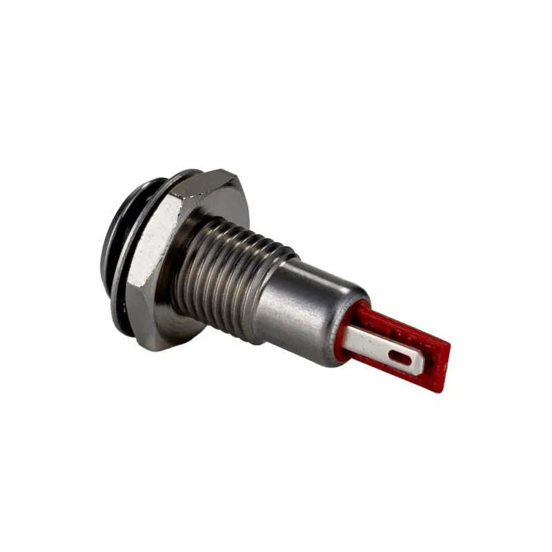 Bulgin Red Panel Mount Indicator with Recessed Bezel IP67, 12V DC, 30mA, Circular Lens, 41.2mm Length DX0505/RD/12