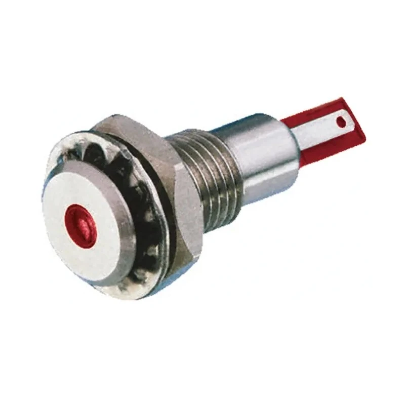 Bulgin Red Panel Mount Indicator 24V DC 30mA Solder Tab Termination IP67 Recessed DX0505/RD/24
