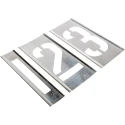AT Brown Zinc Stencil Numbers Only 13 Piece Set 102 mm Character Height 100131