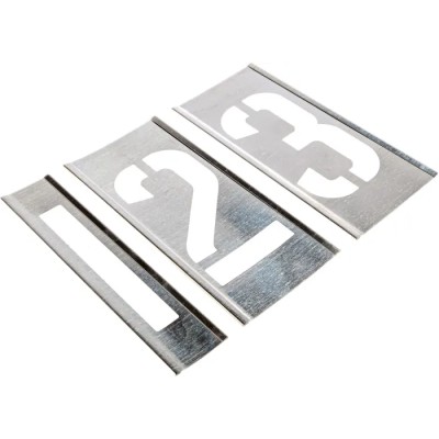 AT Brown Zinc Stencil Numbers Only 13 Piece Set 102 mm Character Height 100131