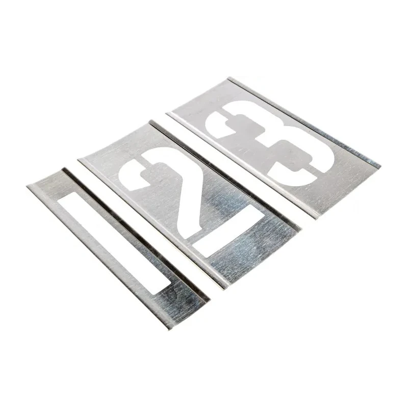 AT Brown Zinc Stencil Numbers Only 13 Piece Set 102 mm Character Height 100131