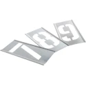AT Brown Zinc Stencil Numbers Only 13 Piece Set 102 mm Character Height 100131