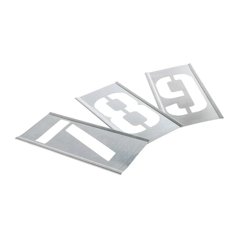 AT Brown Zinc Stencil Numbers Only 13 Piece Set 102 mm Character Height 100131