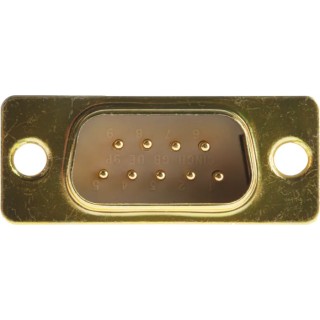 RS PRO 9 Way Straight Panel Mount D-Sub Connector Male 750V 5A Steel Shell 472-837