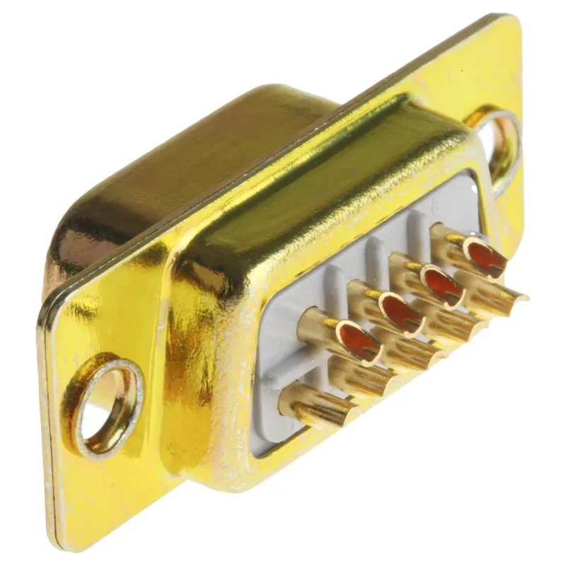 RS PRO 9 Way Straight Panel Mount D-Sub Connector Male 750V 5A Steel Shell 472-837