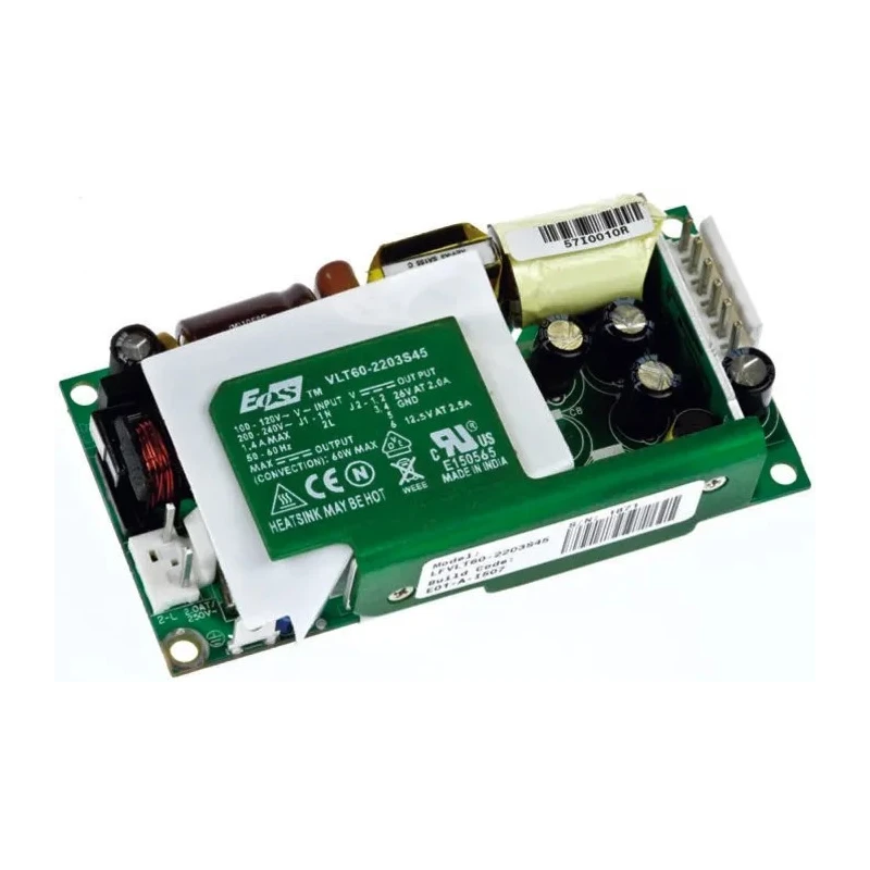 EOS Switching Power Supply 15V 60W Chassis Mount, 90-264V AC Input, LFVLT60-1002