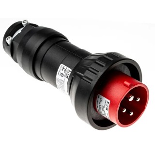Eaton IP66 Red Cable Mount 3P+PE Straight Power Connector ATEX 16A 415V 