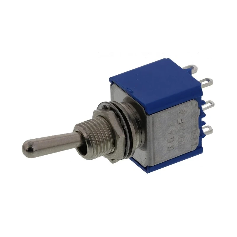 APEM Toggle Switch Panel Mount On-On DPST Solder Terminal Brass Actuator 30V dc 250V ac 5642A