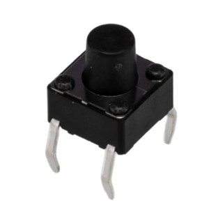 APEM Black Tactile Switch Button, 3.5 mm Actuator Length, SPST 50mA 12 V DC, PCB Mount DTS63KV