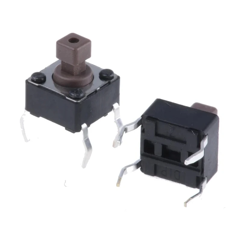 APEM Brown Tactile Switch Button 3.8 mm SPST 50mA 12 V dc PCB DTS644NV