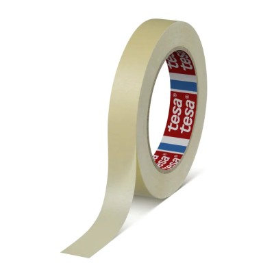 Tesa 4329 PV1 Chamois Paper-Backed Masking Tape Natural Rubber Adhesive 19mm x 50m 04329-00001-01