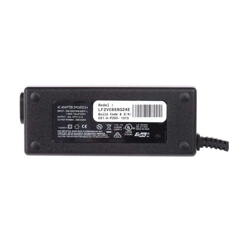 EOS 24V 65W 2.7A Regulated Centre Positive AC/DC Adapter 2.54 x 5.49 mm CEL-22-LFeZVC65SG24E8