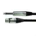 Van Damme XLR Cable Female XLR3 to Male XLR, Black Jacket, 5 m Length 