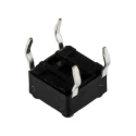 Alps Alpine Black Tactile Switch Button, 0.8 mm Actuator Length, SPST 50mA 12 V dc Momentary PCB Mount DTS61KV