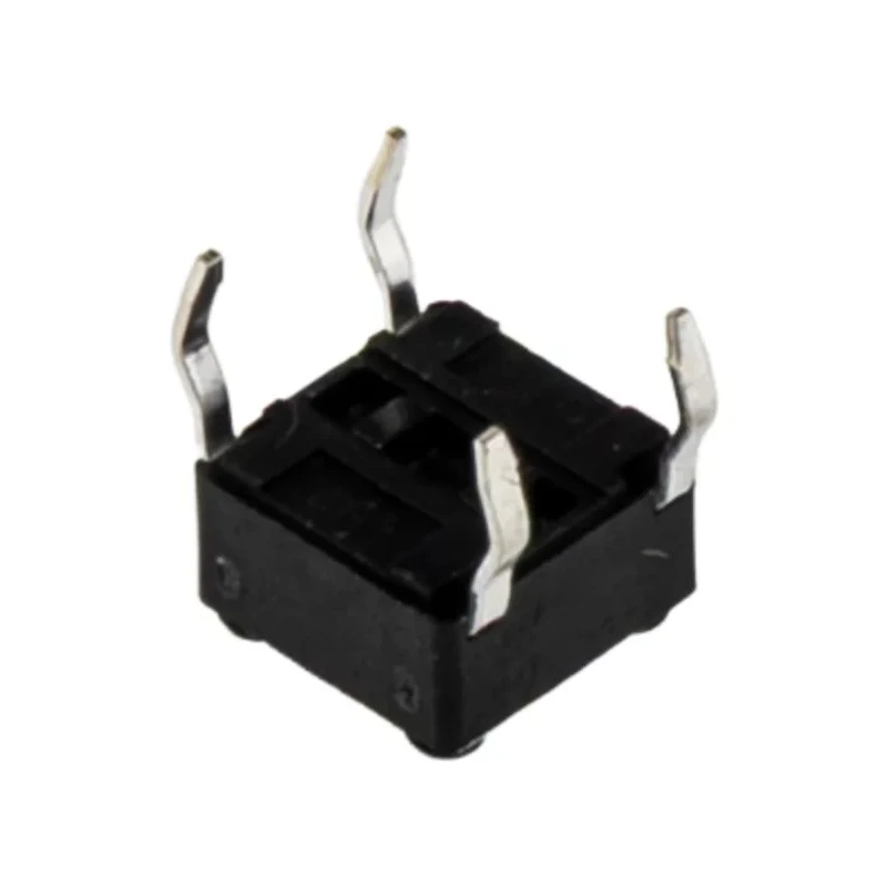 Alps Alpine Black Tactile Switch Button, 0.8 mm Actuator Length, SPST 50mA 12 V dc Momentary PCB Mount DTS61KV