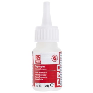 RS PRO Industrial Cyanoacrylate Adhesive 20 g Transparent Liquid Super Glue 473-461