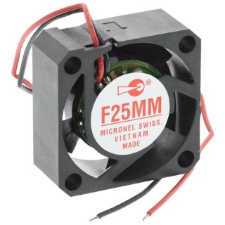 Micronel F25 Series Ultra Slim Circular Axial Fan 12V dc 720mW 10000rpm 3.84m³/h F25MM-012XK-9