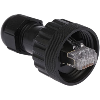 Brad from Molex Cat5e Shielded RJ45 Connector Male Cable Mount, Straight Orientation, 1 Port 8 Way RJ45