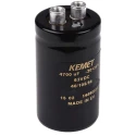 KEMET Aluminium Capacitor 0.1F 25V DC Polar Cylindrical Can Screw Mount ALS40A104KF025