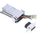 RS PRO D-Sub Adapter 9-Way Female to Female RJ45 Shielded Press Fit Connector 15.5mm Length 382-2695