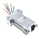 RS PRO D-Sub Adapter 9-Way Female to Female RJ45 Shielded Press Fit Connector 15.5mm Length 382-2695