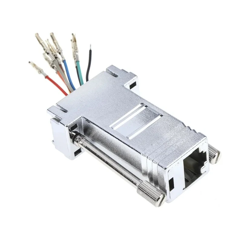RS PRO D-Sub Adapter 9-Way Female to Female RJ45 Shielded Press Fit Connector 15.5mm Length 382-2695