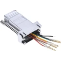 RS PRO D-Sub Adapter 9-Way Female to Female RJ45 Shielded Press Fit Connector 15.5mm Length 382-2695