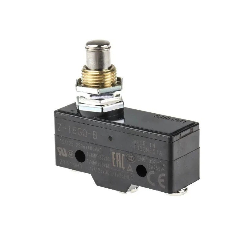 Omron Z Series Plunger Limit Switch, SPDT, IP00, 250V AC, 15A, Screw Terminal, Indonesia Origin 