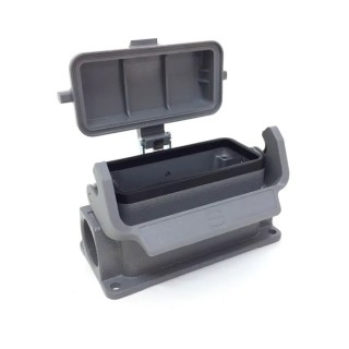 HARTING Han B Range Heavy Duty Power Connector Housing Surface Mount Die Cast Aluminium IP65 1 Lever Lock 16B 09300161255