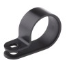 HellermannTyton Black Polyamide P-Clip, 17.5 mm Closed Inside Diameter, 10 mm Width, 4.2 mm 211-60009 H10P-PA66HS-BK