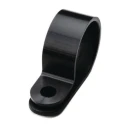 HellermannTyton Black Polyamide P-Clip, 17.5 mm Closed Inside Diameter, 10 mm Width, 4.2 mm 211-60009 H10P-PA66HS-BK