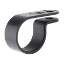 HellermannTyton Black Polyamide P-Clip, 17.5 mm Closed Inside Diameter, 10 mm Width, 4.2 mm 211-60009 H10P-PA66HS-BK