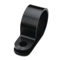 HellermannTyton Black Polyamide P-Clip, 17.5 mm Closed Inside Diameter, 10 mm Width, 4.2 mm 211-60009 H10P-PA66HS-BK