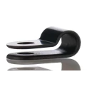 HellermannTyton 5 mm ID Black Polyamide P-Clip 211-60001 H2P-PA66HS-BK