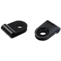 HellermannTyton Black Polyamide P-Clip 3.2 mm ID, 10 mm Width, Mounting Hole 4.2 mm, Halogen-Free 211-60000 H1P-PA66HS-BK