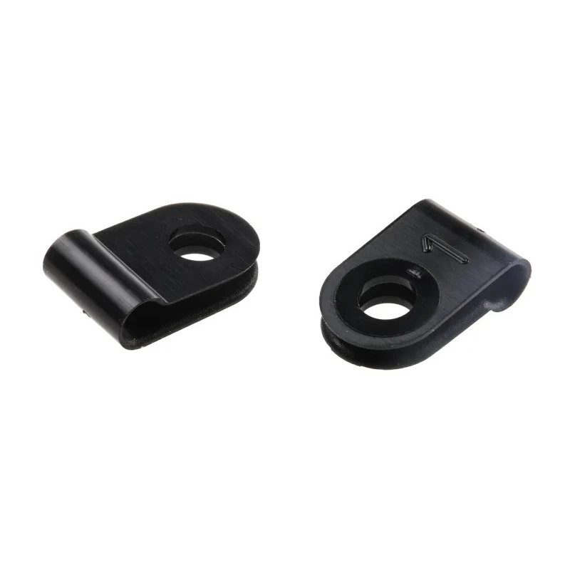 HellermannTyton Black Polyamide P-Clip 3.2 mm ID, 10 mm Width, Mounting Hole 4.2 mm, Halogen-Free 211-60000 H1P-PA66HS-BK