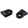 HellermannTyton Black Polyamide P-Clip 3.2 mm ID, 10 mm Width, Mounting Hole 4.2 mm, Halogen-Free 211-60000 H1P-PA66HS-BK