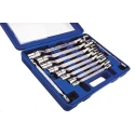 RS PRO 10-Piece Flex Head Box Wrench Set 8 to 27 mm Chrome Vanadium Steel 388-3735